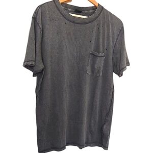 Cotton ON THRASHED Distressed Destroyed Tee Reverse Stitching Size L